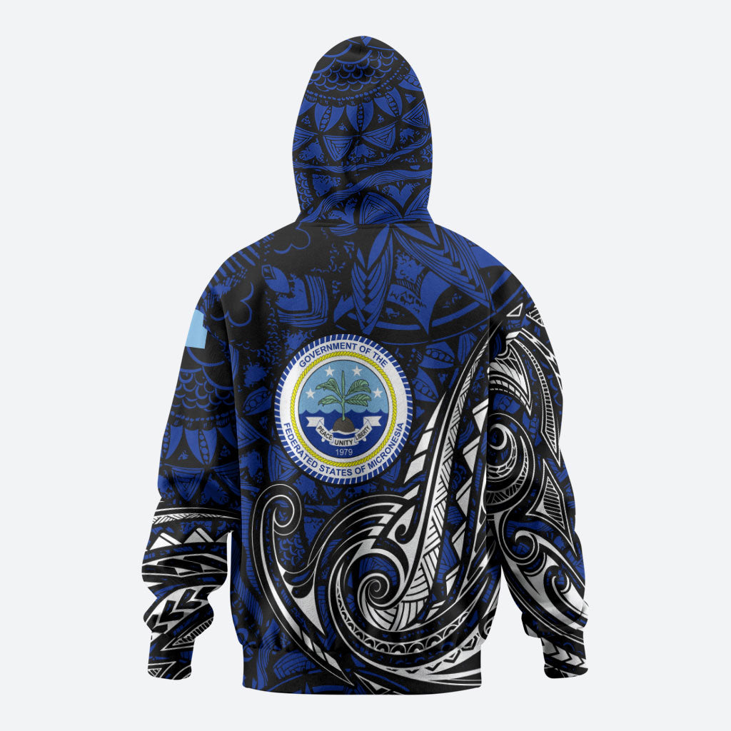Micronesia Independence Day FSM Hoodie Tribal Tattoo Pattern Flag Seal Heritage