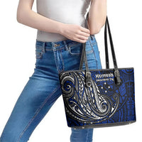 Micronesia Independence Day FSM Leather Tote Bag Tribal Tattoo Pattern Flag Seal Heritage TS04 - Polynesian Pride