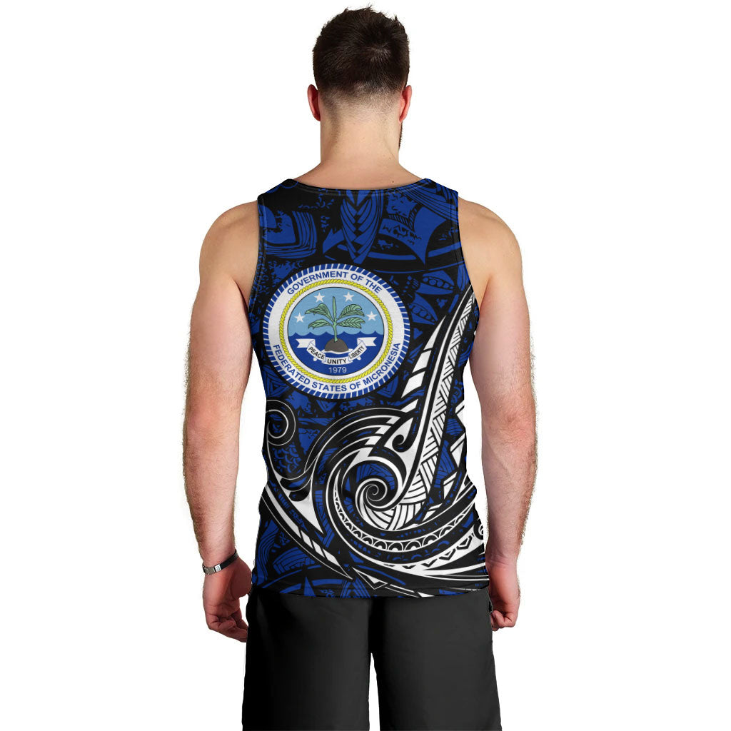 Micronesia Independence Day FSM Men Tank Top Tribal Tattoo Pattern Flag Seal Heritage