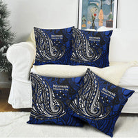 Micronesia Independence Day FSM Pillow Cover Tribal Tattoo Pattern Flag Seal Heritage