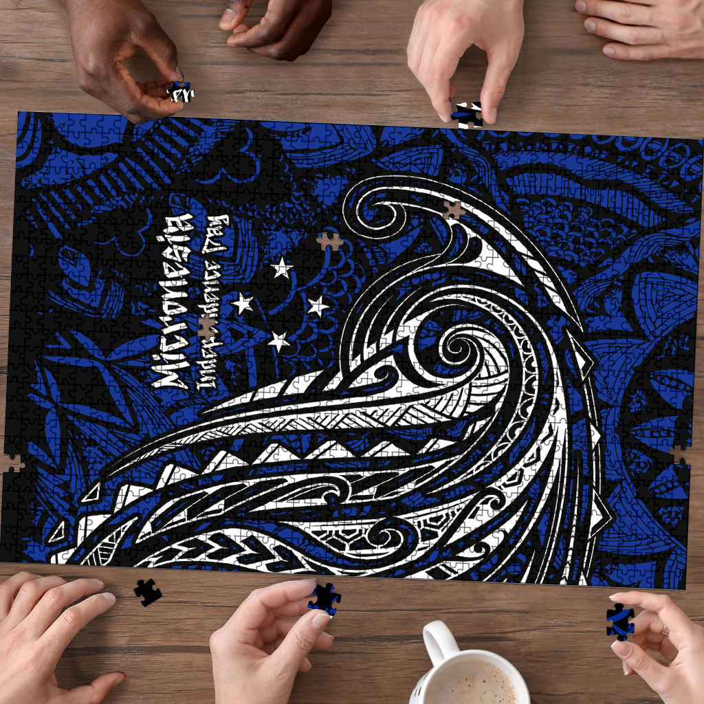 Micronesia Independence Day FSM Puzzle Tribal Tattoo Pattern Flag Seal Heritage
