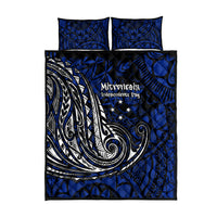 Micronesia Independence Day FSM Quilt Bed Set Tribal Tattoo Pattern Flag Seal Heritage
