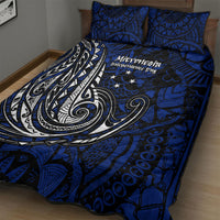 Micronesia Independence Day FSM Quilt Bed Set Tribal Tattoo Pattern Flag Seal Heritage