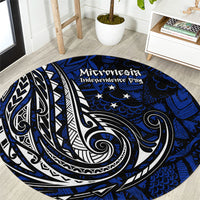 Micronesia Independence Day FSM Round Carpet Tribal Tattoo Pattern Flag Seal Heritage