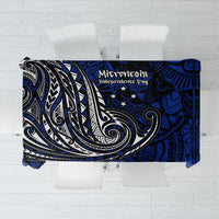 Micronesia Independence Day FSM Tablecloth Tribal Tattoo Pattern Flag Seal Heritage