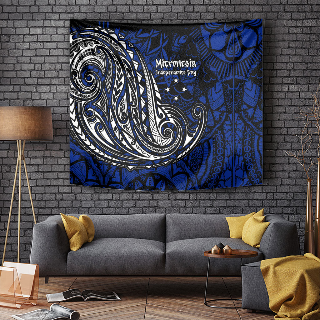 Micronesia Independence Day FSM Tapestry Tribal Tattoo Pattern Flag Seal Heritage