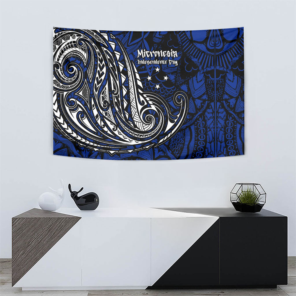 Micronesia Independence Day FSM Tapestry Tribal Tattoo Pattern Flag Seal Heritage
