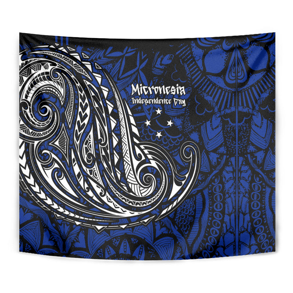 Micronesia Independence Day FSM Tapestry Tribal Tattoo Pattern Flag Seal Heritage