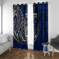 Micronesia Independence Day FSM Window Curtain Tribal Tattoo Pattern Flag Seal Heritage