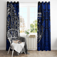 Micronesia Independence Day FSM Window Curtain Tribal Tattoo Pattern Flag Seal Heritage