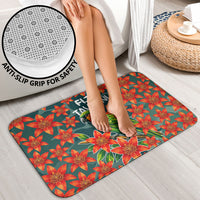 Fiji Taveuni Parrot Bathroom Set Tropical Waterfall Landscape With Floral Tribal Pattern
