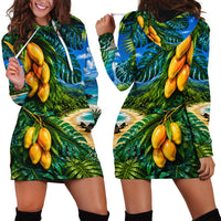 Hawaiian Mango Tropical Beach Hoodie Dress Scenic Island Nature Exotic Fruit Graphic TS04 - Polynesian Pride