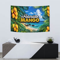 Hawaiian Mango Tropical Beach Tapestry Scenic Island Nature Exotic Fruit Graphic TS04 - Polynesian Pride