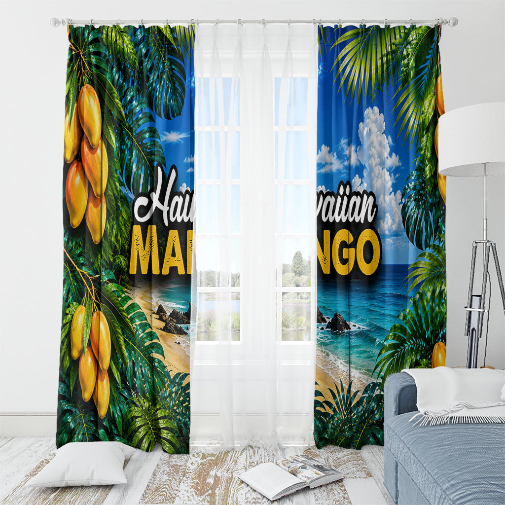 Hawaiian Mango Tropical Beach Window Curtain Scenic Island Nature Exotic Fruit Graphic TS04 - Polynesian Pride
