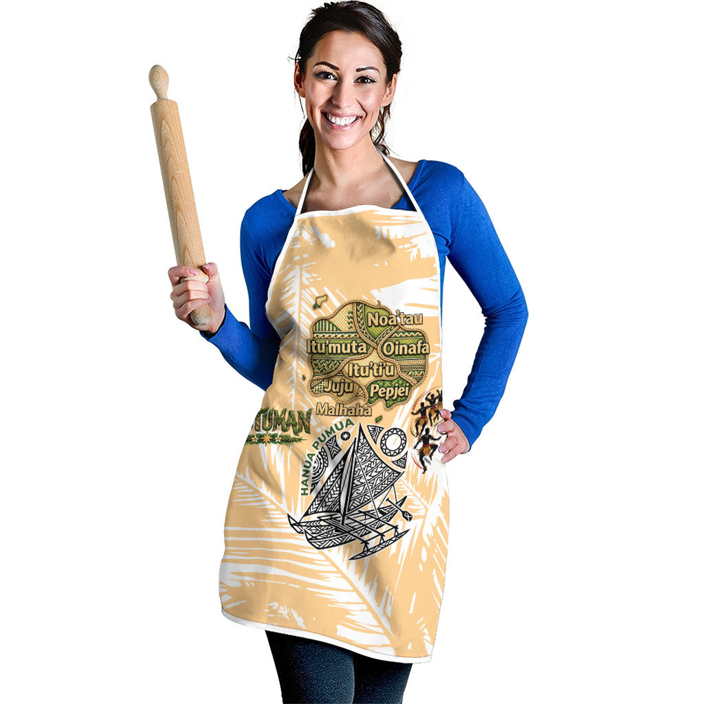Rotuman Culture Island Pride Apron Traditional Polynesian Tribal Pattern With Island Map TS04 - Polynesian Pride
