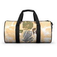 Rotuman Culture Island Pride Duffle Bag Traditional Polynesian Tribal Pattern With Island Map TS04 One size Yellow Beige - Polynesian Pride