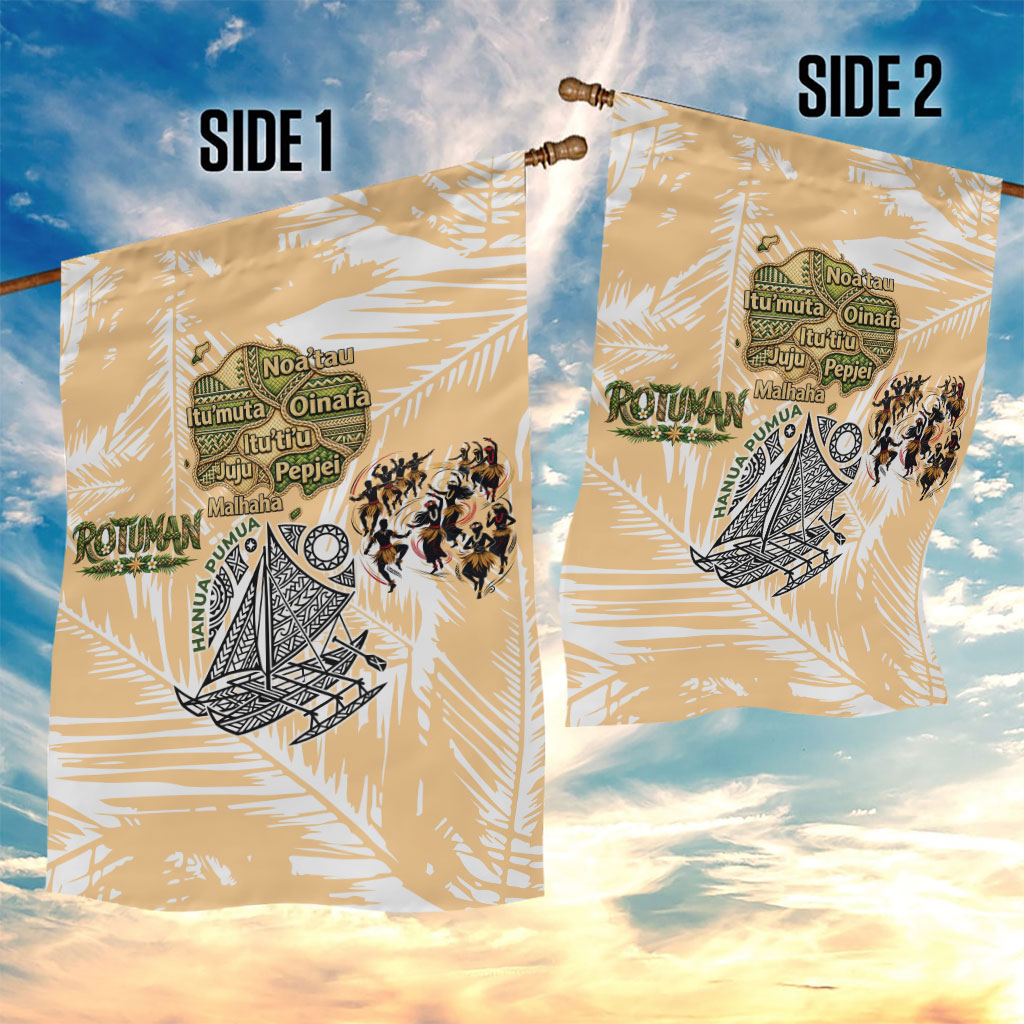 Rotuman Culture Island Pride Garden Flag Traditional Polynesian Tribal Pattern With Island Map TS04 - Polynesian Pride