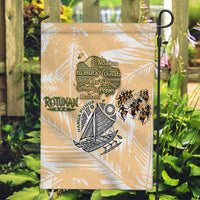 Rotuman Culture Island Pride Garden Flag Traditional Polynesian Tribal Pattern With Island Map TS04 Garden Flag Yellow Beige - Polynesian Pride