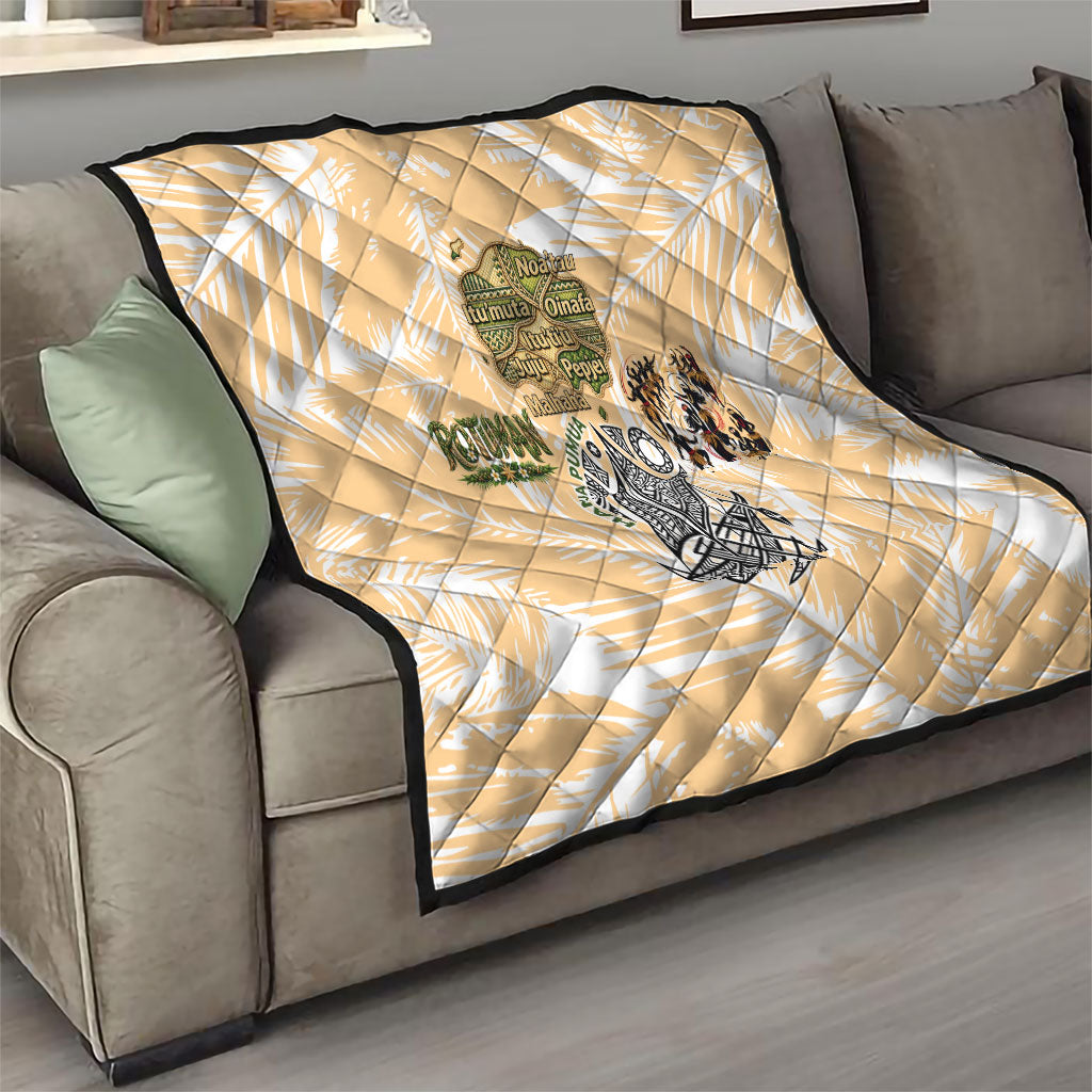 Rotuman Culture Island Pride Quilt Traditional Polynesian Tribal Pattern With Island Map TS04 - Polynesian Pride