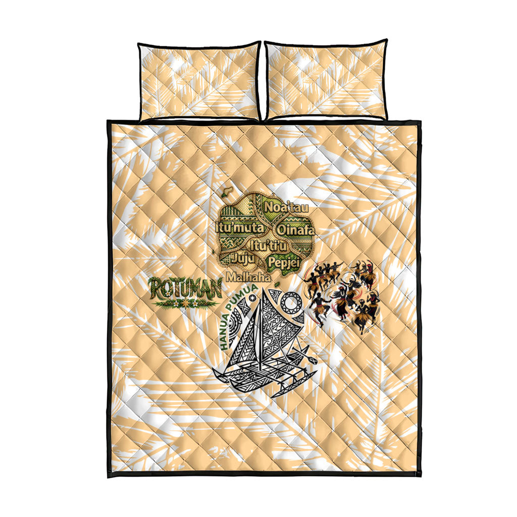 Rotuman Culture Island Pride Quilt Bed Set Traditional Polynesian Tribal Pattern With Island Map TS04 - Polynesian Pride
