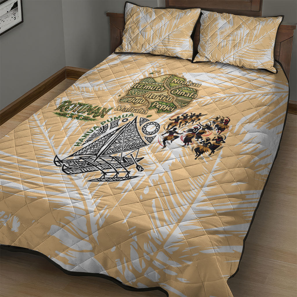 Rotuman Culture Island Pride Quilt Bed Set Traditional Polynesian Tribal Pattern With Island Map TS04 - Polynesian Pride
