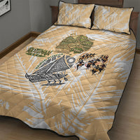 Rotuman Culture Island Pride Quilt Bed Set Traditional Polynesian Tribal Pattern With Island Map TS04 - Polynesian Pride