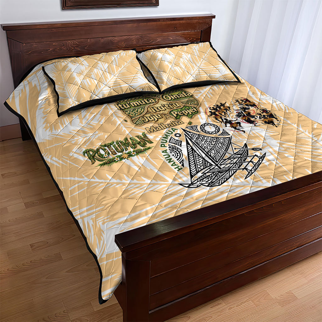 Rotuman Culture Island Pride Quilt Bed Set Traditional Polynesian Tribal Pattern With Island Map TS04 - Polynesian Pride