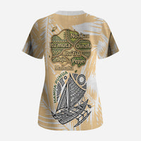 Rotuman Culture Island Pride Scrub Top Traditional Polynesian Tribal Pattern With Island Map TS04 - Polynesian Pride