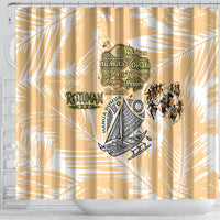 Rotuman Culture Island Pride Shower Curtain Traditional Polynesian Tribal Pattern With Island Map TS04 - Polynesian Pride