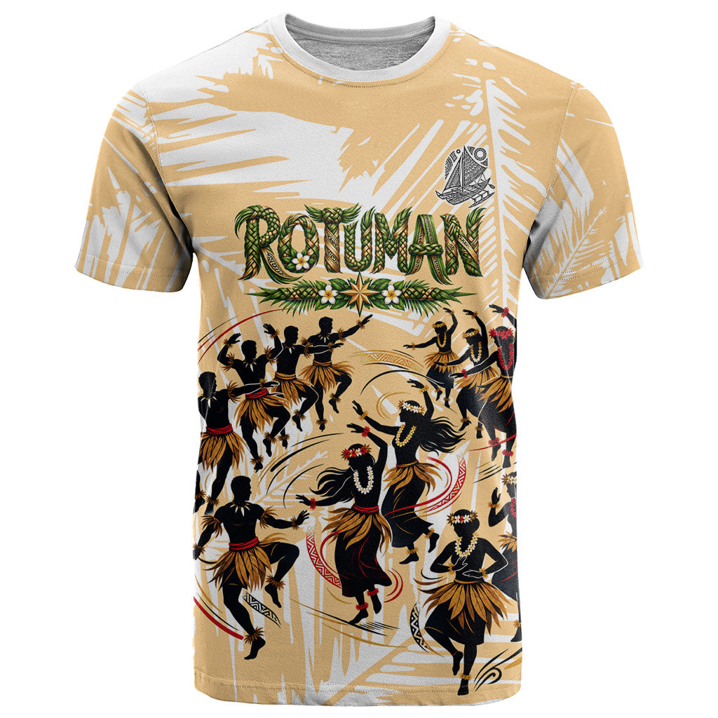 Rotuman Culture Island Pride T Shirt Traditional Polynesian Tribal Pattern With Island Map TS04 Yellow Beige - Polynesian Pride