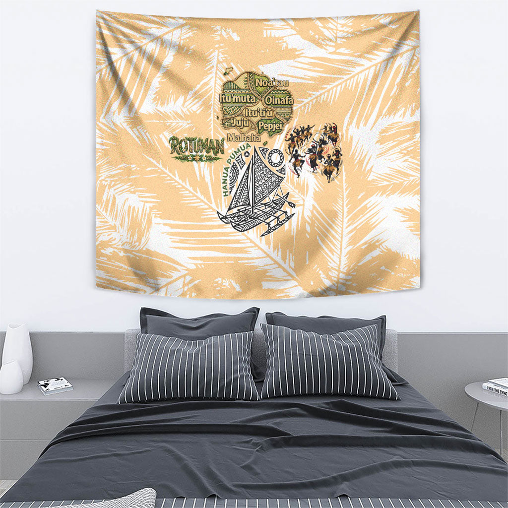 Rotuman Culture Island Pride Tapestry Traditional Polynesian Tribal Pattern With Island Map TS04 - Polynesian Pride