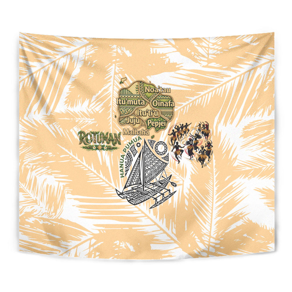 Rotuman Culture Island Pride Tapestry Traditional Polynesian Tribal Pattern With Island Map TS04 - Polynesian Pride