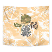 Rotuman Culture Island Pride Tapestry Traditional Polynesian Tribal Pattern With Island Map TS04 - Polynesian Pride