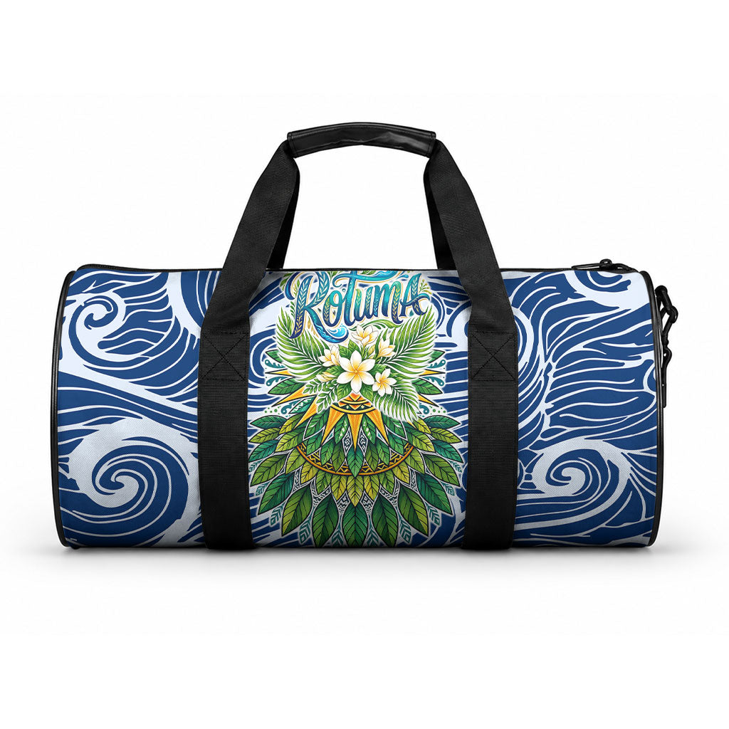 Rotuma Fiji Island Pride Duffle Bag Ocean Wave Coral Reef Marine Life Tribal Tattoo TS04 One size Blue Green - Polynesian Pride