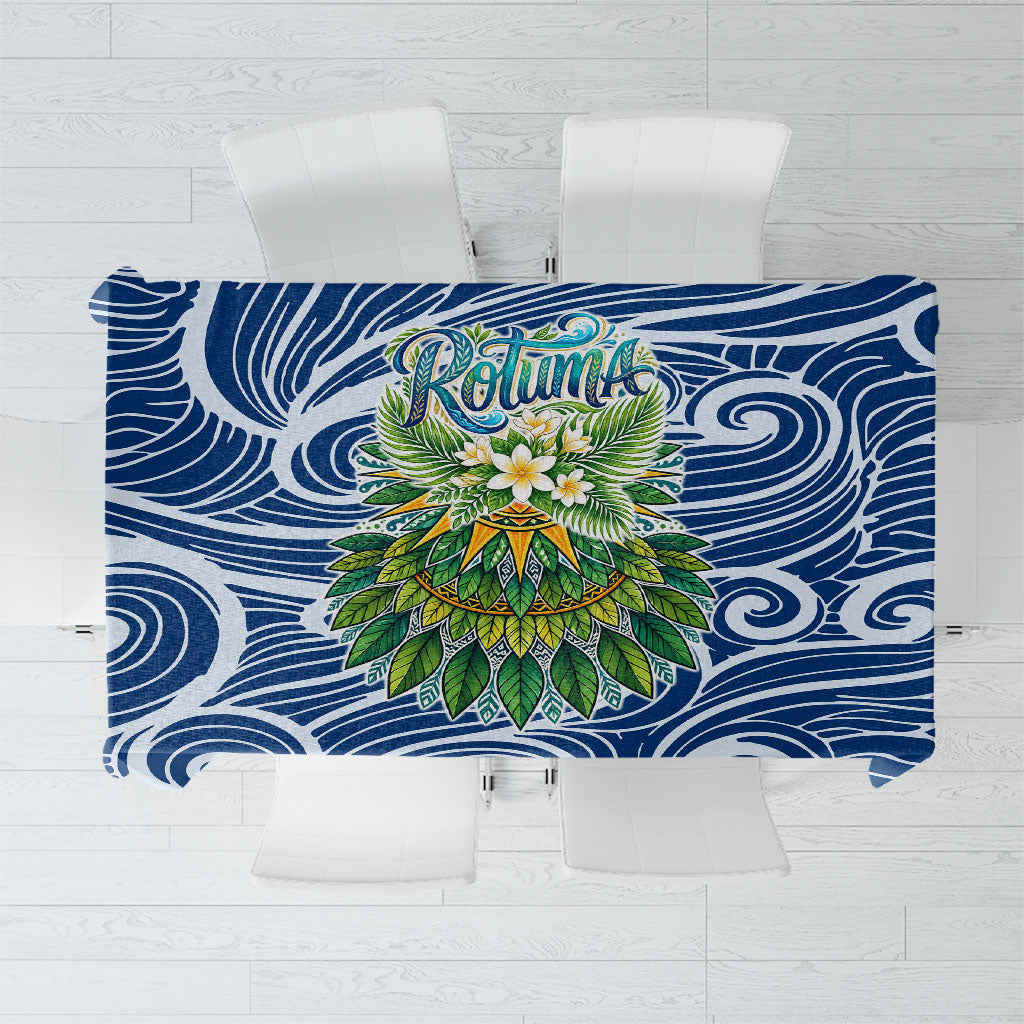 Rotuma Fiji Island Pride Tablecloth Ocean Wave Coral Reef Marine Life Tribal Tattoo TS04 Blue Green - Polynesian Pride