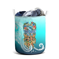 Floating Future Saving Tuvalu Laundry Basket Ocean Blue Pacific Polynesian Cultural Art Marine Wildlife TS04 - Polynesian Pride