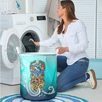 Floating Future Saving Tuvalu Laundry Basket Ocean Blue Pacific Polynesian Cultural Art Marine Wildlife TS04 - Polynesian Pride