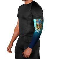 Floating Future Saving Tuvalu Arm Sleeves Ocean Blue Pacific Polynesian Cultural Art Marine Wildlife TS04 - Polynesian Pride