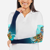 Floating Future Saving Tuvalu Arm Sleeves Ocean Blue Pacific Polynesian Cultural Art Marine Wildlife TS04 - Polynesian Pride
