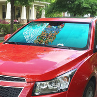 Floating Future Saving Tuvalu Auto Sun Shade Ocean Blue Pacific Polynesian Cultural Art Marine Wildlife TS04 - Polynesian Pride