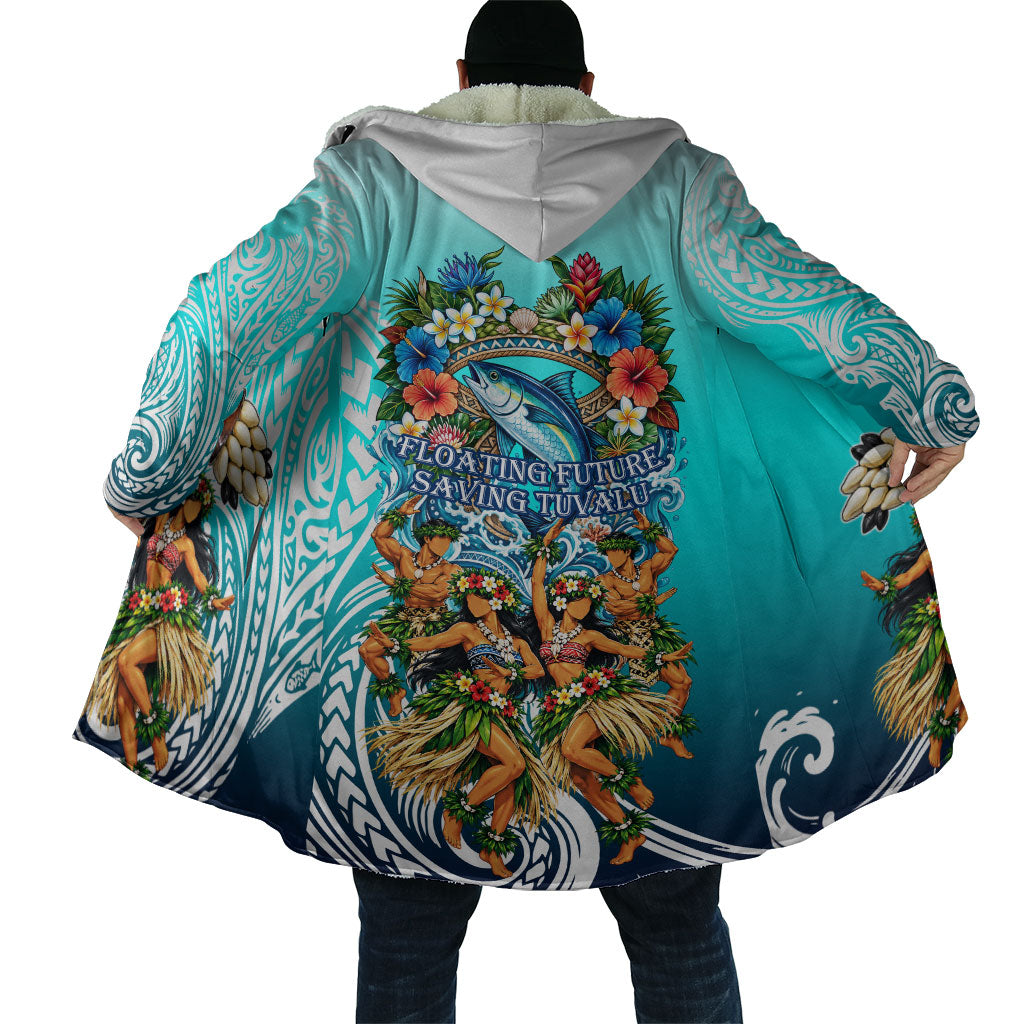Floating Future Saving Tuvalu Cloak Ocean Blue Pacific Polynesian Cultural Art Marine Wildlife TS04 - Polynesian Pride