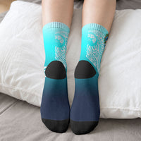 Floating Future Saving Tuvalu Crew Socks Ocean Blue Pacific Polynesian Cultural Art Marine Wildlife TS04 - Polynesian Pride
