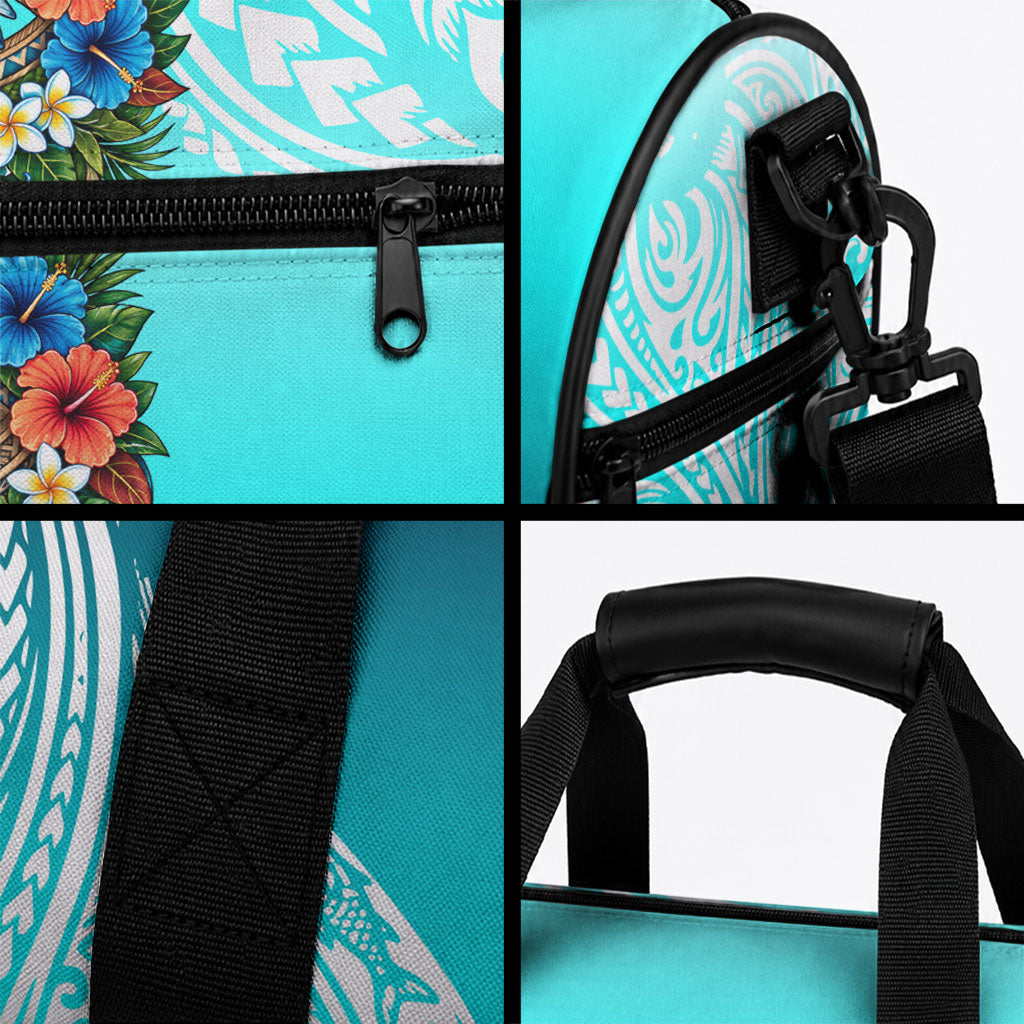 Floating Future Saving Tuvalu Duffle Bag Ocean Blue Pacific Polynesian Cultural Art Marine Wildlife TS04 - Polynesian Pride