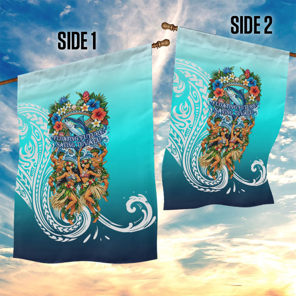 Floating Future Saving Tuvalu Garden Flag Ocean Blue Pacific Polynesian Cultural Art Marine Wildlife TS04 - Polynesian Pride