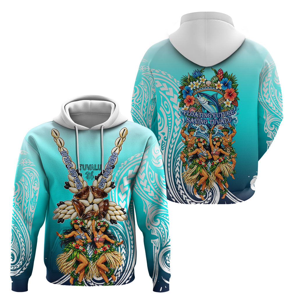 Floating Future Saving Tuvalu Hoodie Ocean Blue Pacific Polynesian Cultural Art Marine Wildlife TS04 - Polynesian Pride