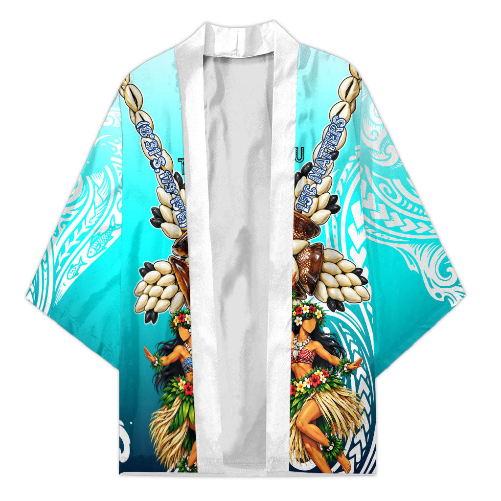 Floating Future Saving Tuvalu Kimono Ocean Blue Pacific Polynesian Cultural Art Marine Wildlife