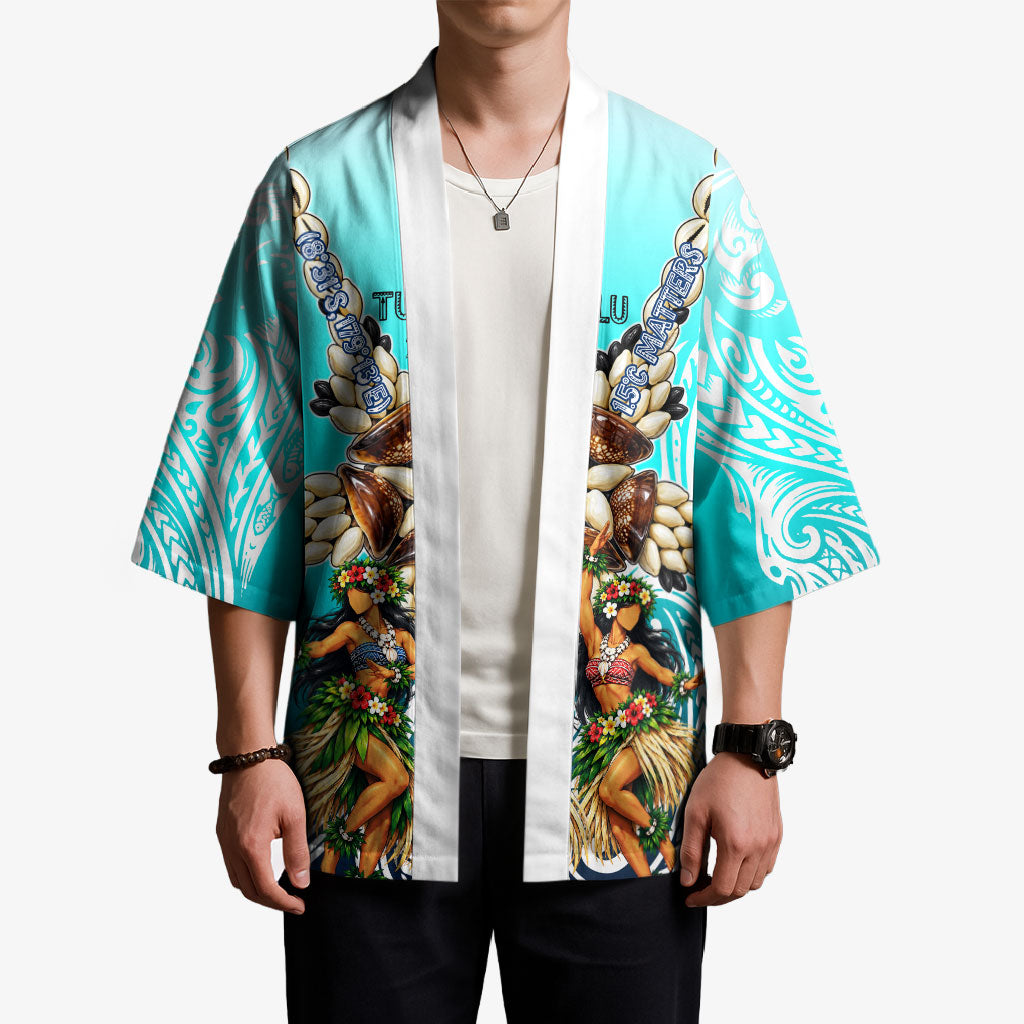 Floating Future Saving Tuvalu Kimono Ocean Blue Pacific Polynesian Cultural Art Marine Wildlife