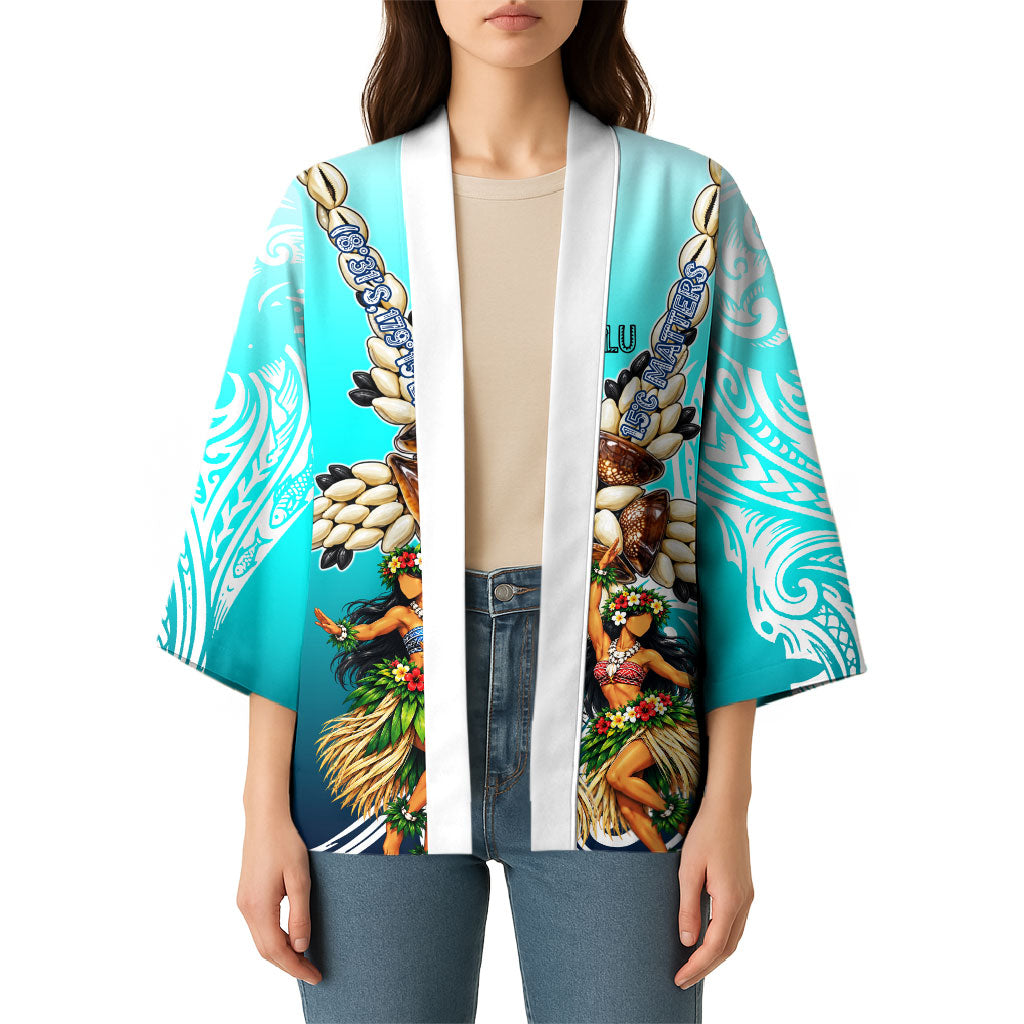 Floating Future Saving Tuvalu Kimono Ocean Blue Pacific Polynesian Cultural Art Marine Wildlife