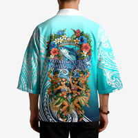 Floating Future Saving Tuvalu Kimono Ocean Blue Pacific Polynesian Cultural Art Marine Wildlife