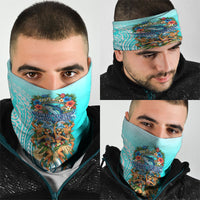 Floating Future Saving Tuvalu Neck Gaiter Ocean Blue Pacific Polynesian Cultural Art Marine Wildlife TS04 - Polynesian Pride
